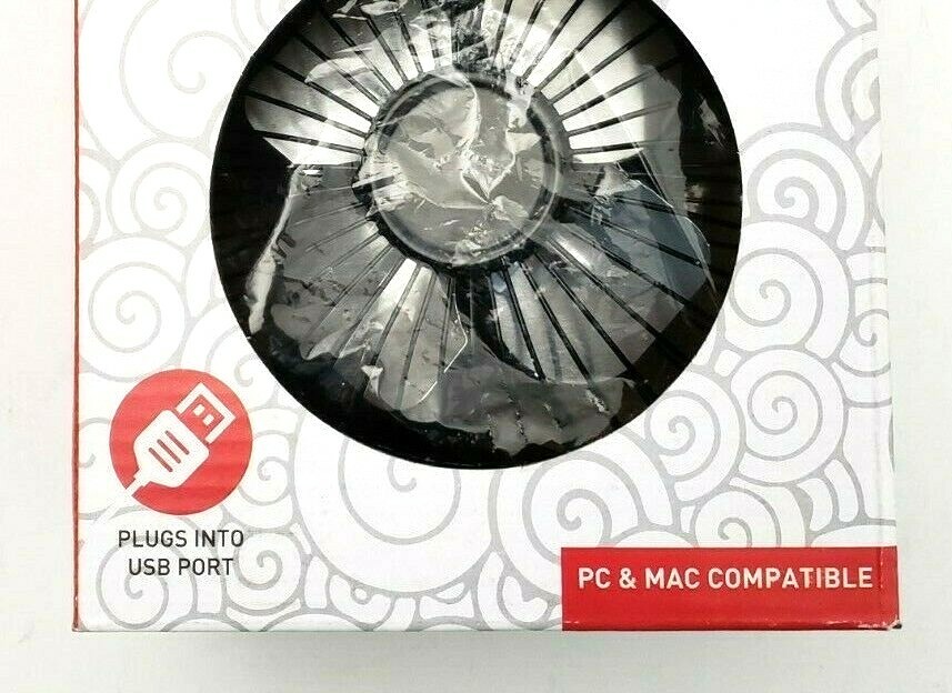 USB Universal Mini Desk Cooling Fan for Laptop/Desktop PC & MAC Compatible Black