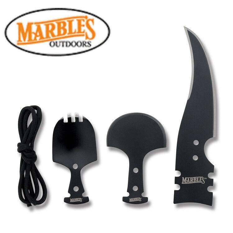 Marbles Alaskan Camp Survival Set Knife Spear Ulu Spork Free Ship