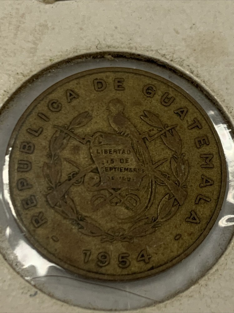 1954 GUATEMALA 1 CENTAVO COIN