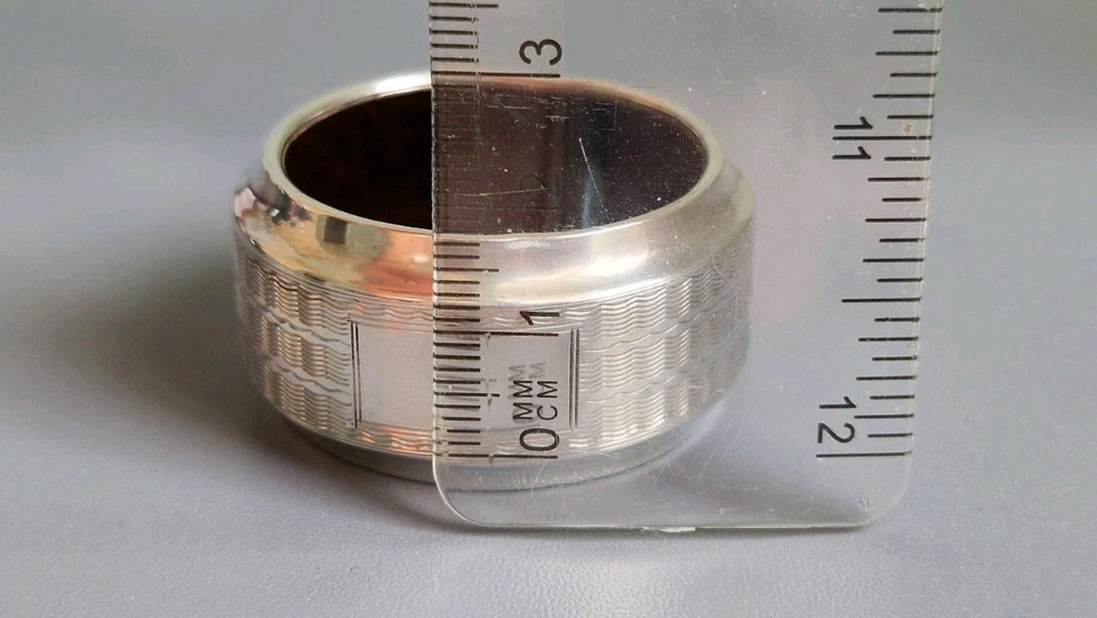 Vintage Sterling Silver Napkin Serviette RING with plastic bakelite insert