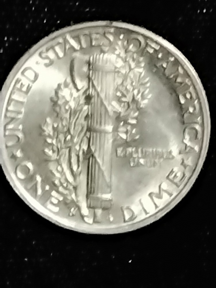1944 S Mercury Dime Error "In Cod We Trust " Full Bands
