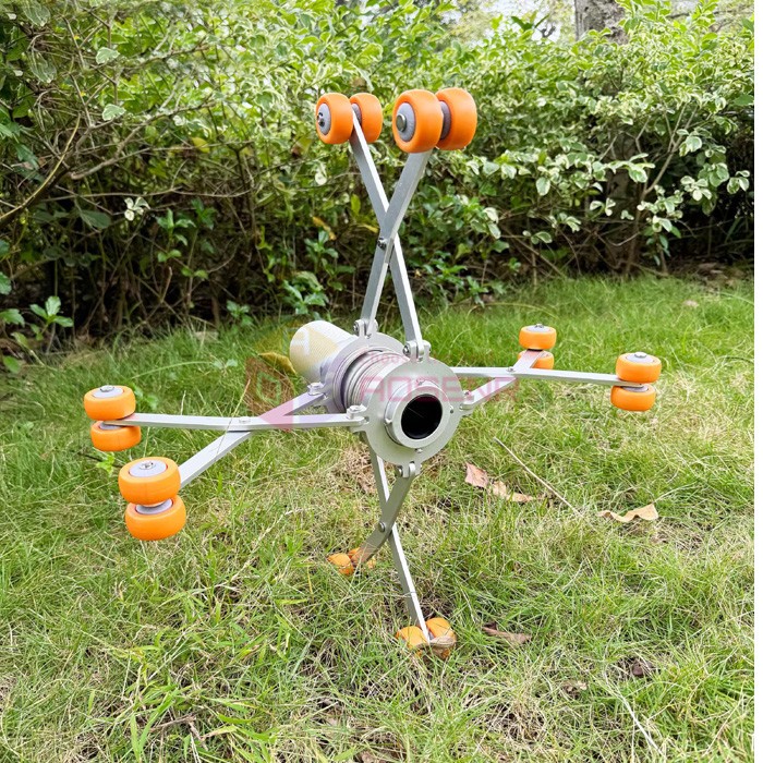 Sewer Endoscope Camera Crawler with Retractable Extension Bracket Guide Pulley