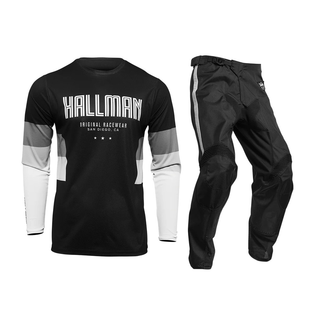 Thor Hallman Differ Draft MX Gear Set / Pant Combo Black/White Large / 34