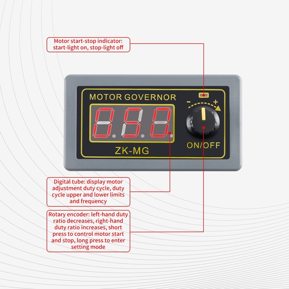 ZK-MG PWM Motor Speed Controller LED Digital Display Adjustable Signal Genera...