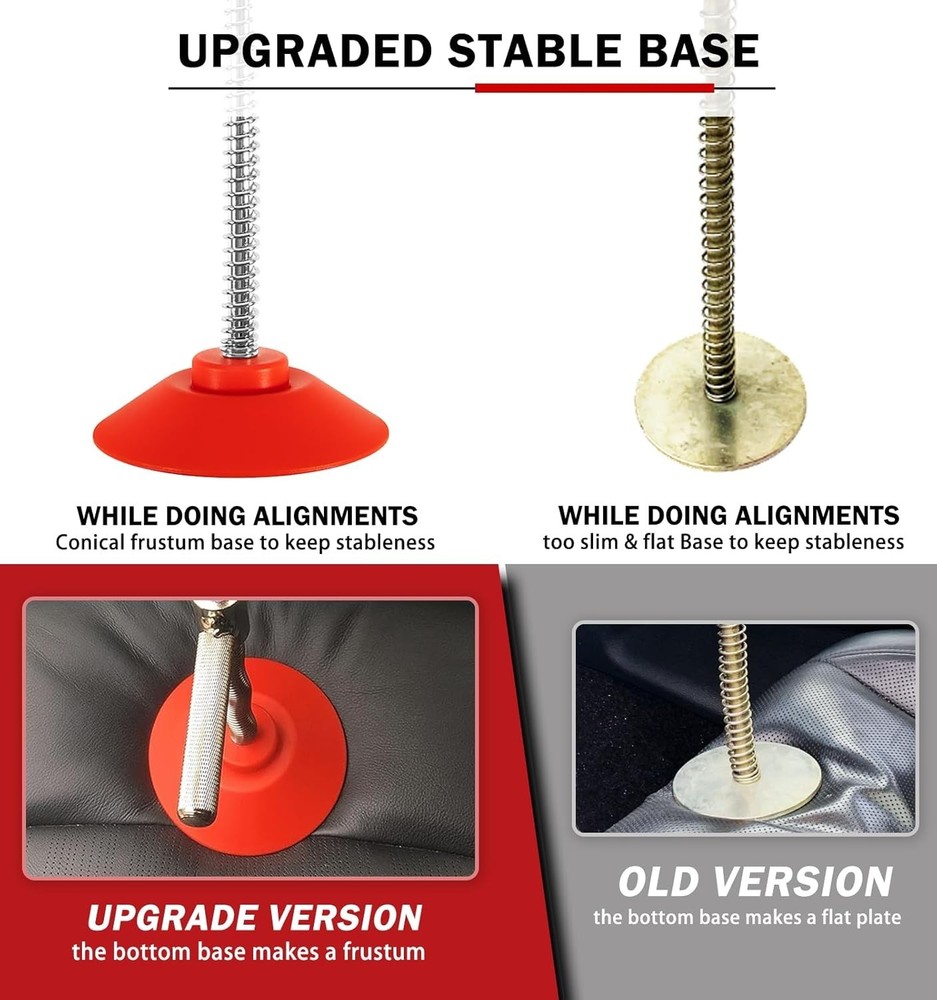 Adjustable 14-Inch Steering Wheel Holder Tool for Safe Wheel Alignment