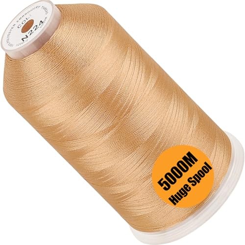 - Single Huge Spool 5000M Each Polyester Embroidery Machine Thread Bamboo-N224
