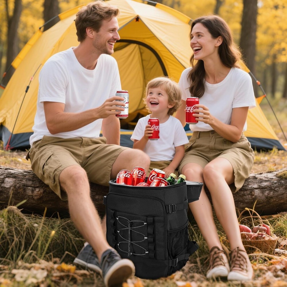 Portable Insulated Cooler Backpack with Adjustable Straps - Perfect for Camping