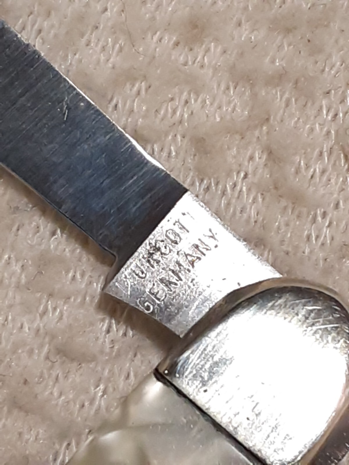 VINTAGE MURCOTT GERMANY ADVERTISING POCKET KNIFE MILLER FERTILIZER CORP BALTO MD