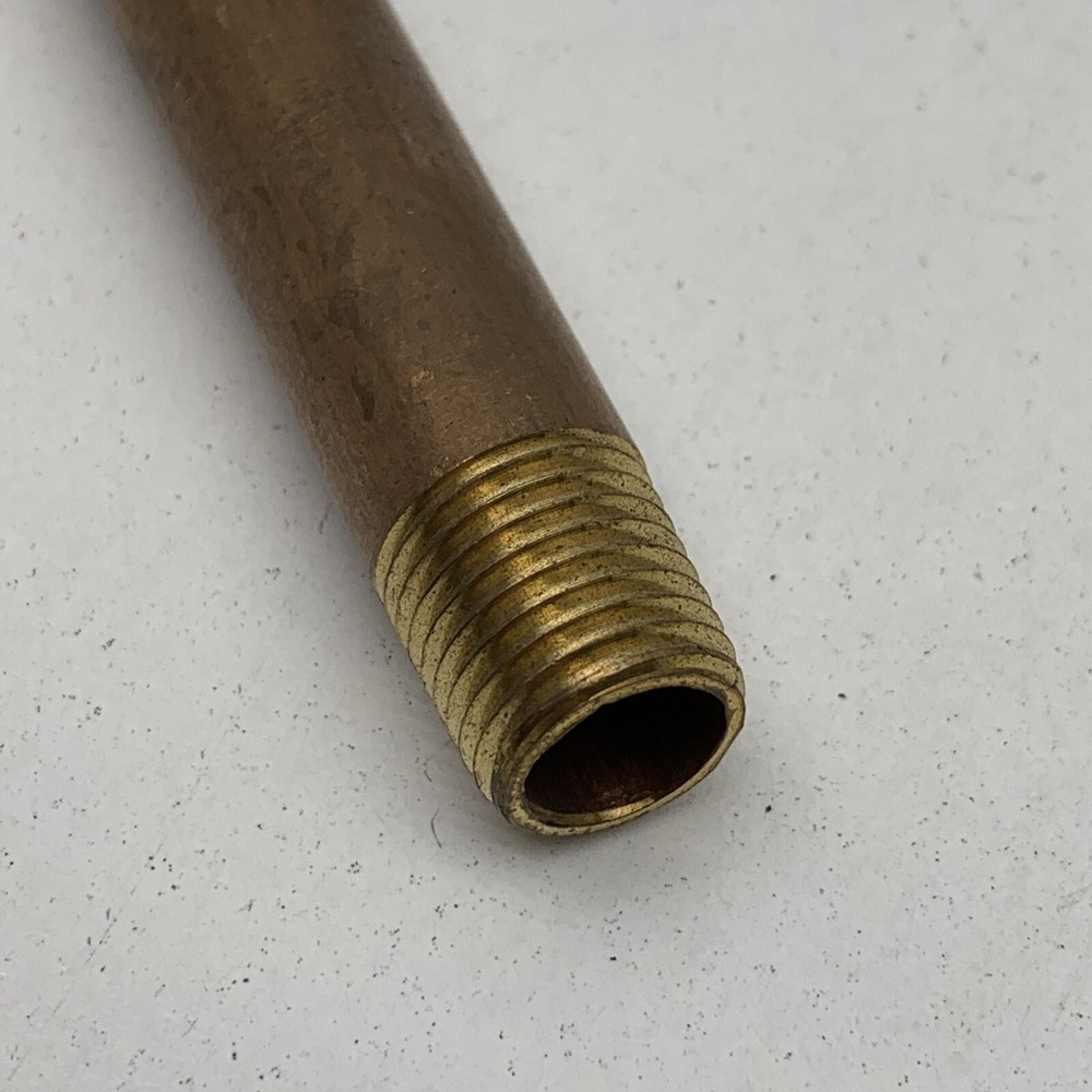 (6-Pack) Brass Pipe Nipple Fitting 1/4" NPT Thread x 3" Length