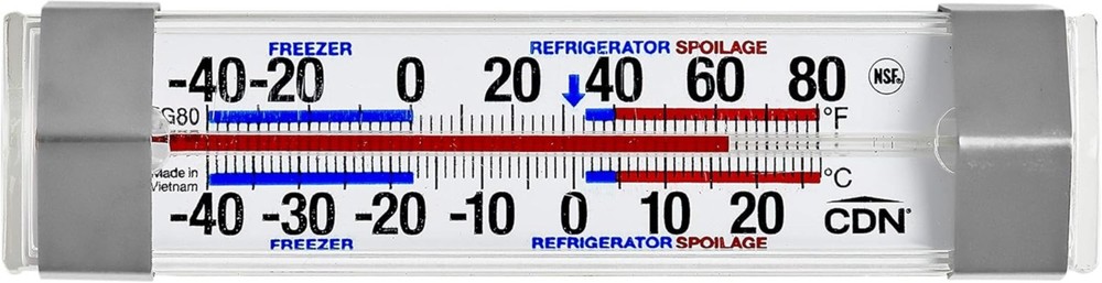 Professional Dual Scale Refrigerator/Freezer Thermometer - 5-