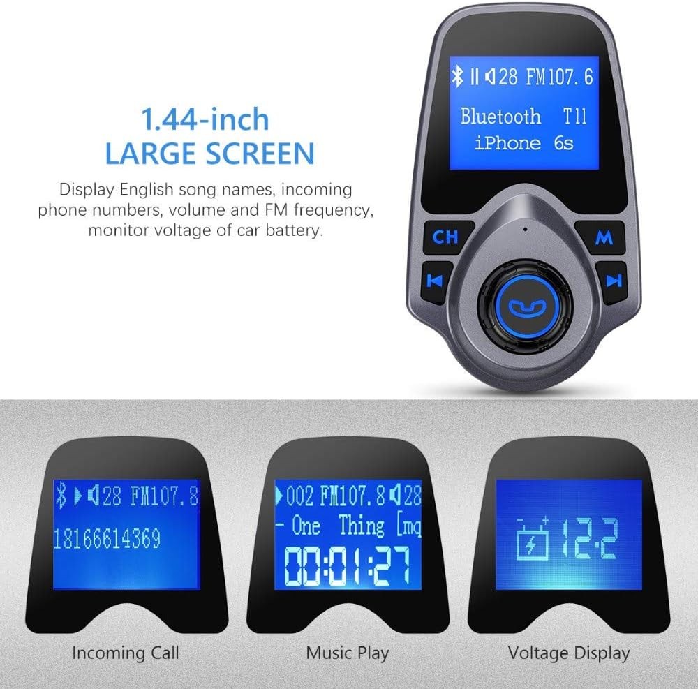 T11 Wireless Bluetooth FM Transmitter Handsfree Car Kit MP3 Player Wireless