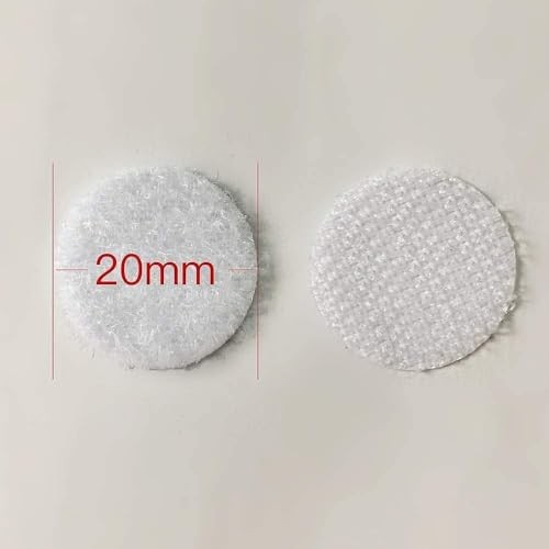 500 Pair Hook & Loop Dots 3/4" Self Adhesive Coins White