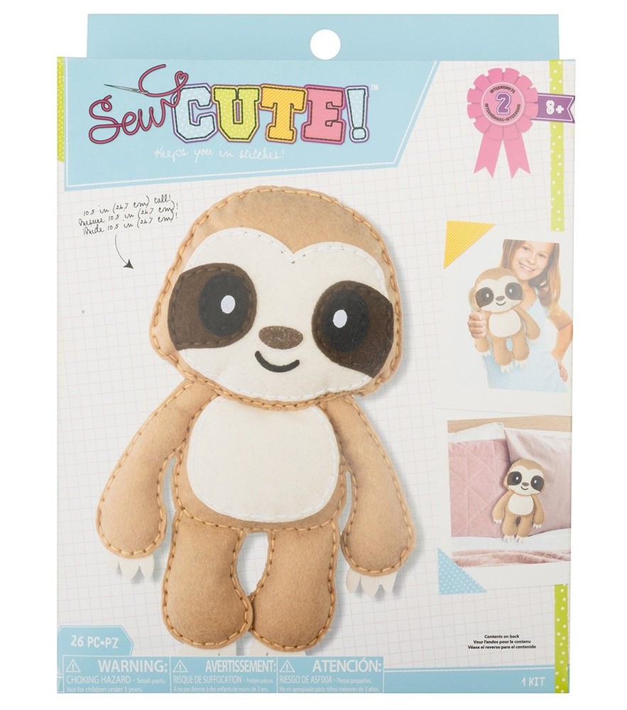 AC Kids Felt Sewing Kit 1/Pkg-Sloth