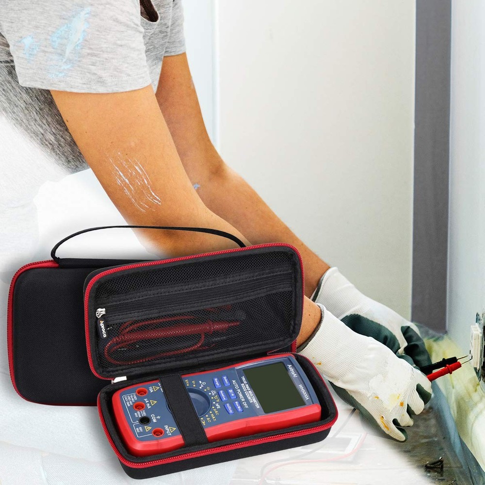 Aproca Case Compatible with AstroAI TRMS 6000 Digital Multimeter Analyzer Red