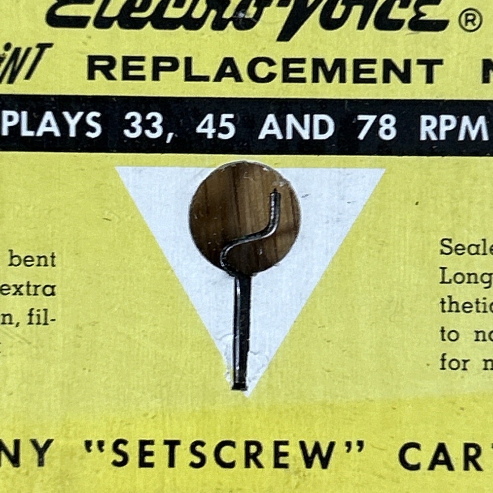 Vintage Electro Voice Phonograph Needle Package Power Point Replacement Sealed