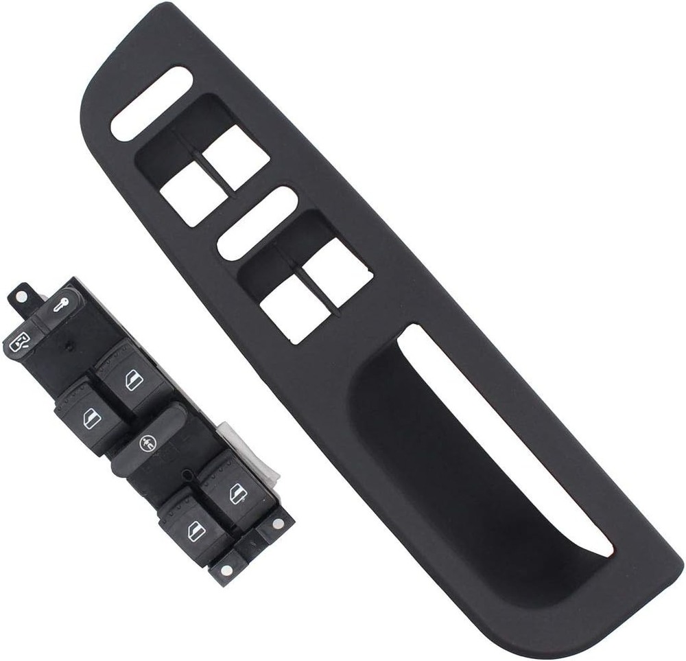 Power Window Master Control Switch and Black Panel Bezel Trim for VW Golf