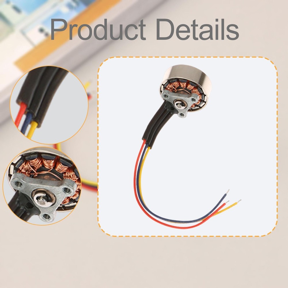 1503 Brushless Micro Motor 3.7V Accessories Stable Performance Replacement
