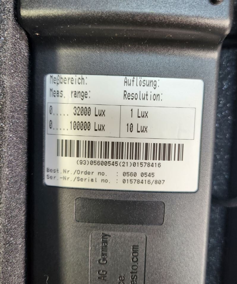 Testo 545 Light / Lux Meter