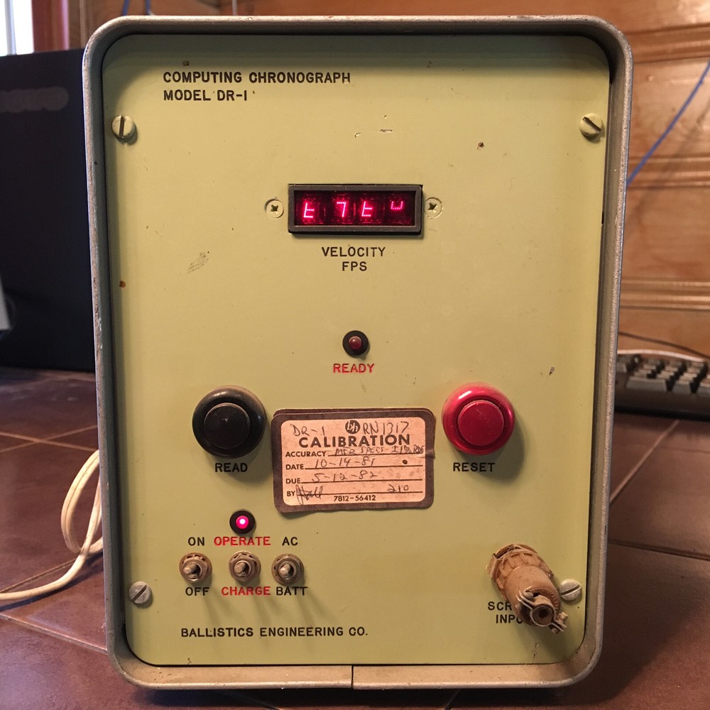Ballistics Engineering Co, Computing Chronograph Model DR-1, Velocity FPS