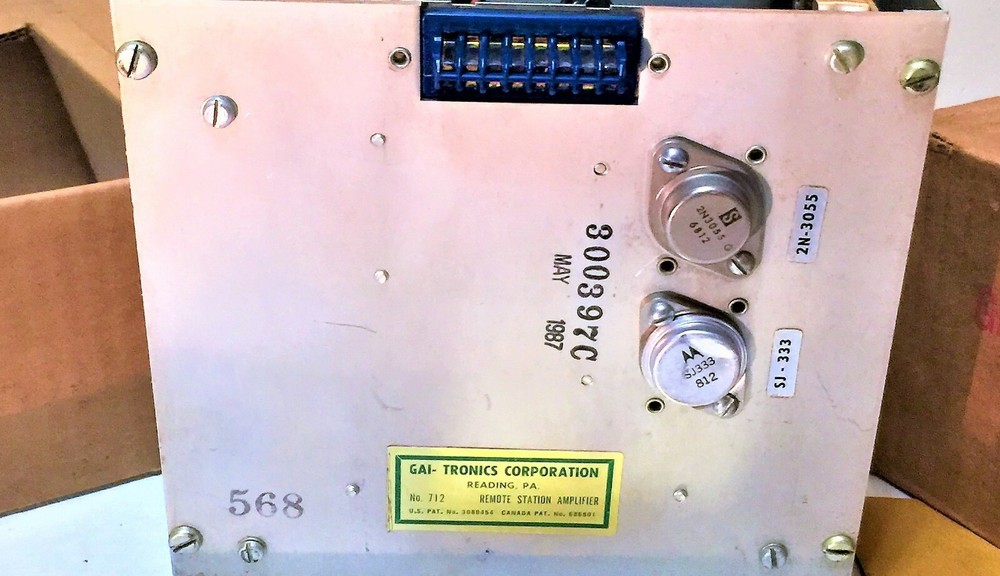 GAI-TRONICS 712 / 300397C REMOTE STATION AMPLIFIER