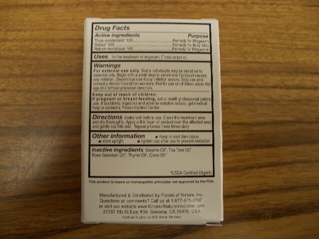 Forces of Nature Ringworm Organic Plant Medicine .37 fl oz Exp 11/22/2027