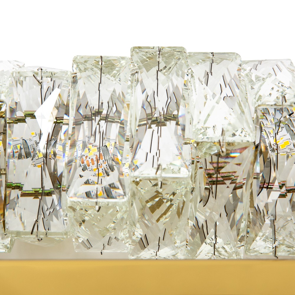 Modern Golden Crystal Wall Lamp with Adjustable LED Light Source