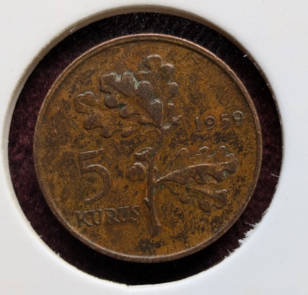 Turkey 5 Kurus 1959