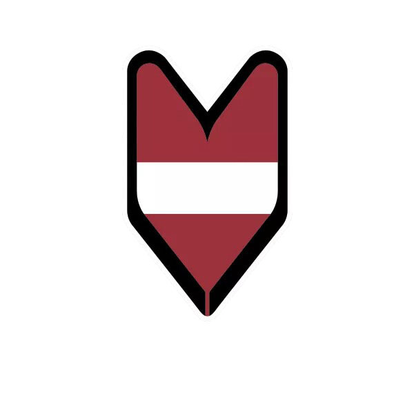 Latvian Driver Badge Sticker Decal
