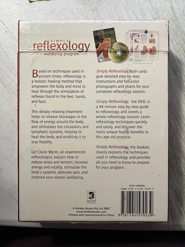 Simply REFLEXOLOGY Wellbeing Program MASSAGE FLASH CARDS DVD & BOOKLET 2007