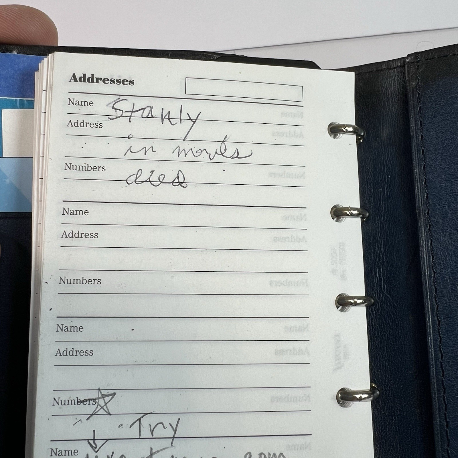 Vintage Filofax Ascot Mini Ring Croc Embossed LeatherPlanner USA Made