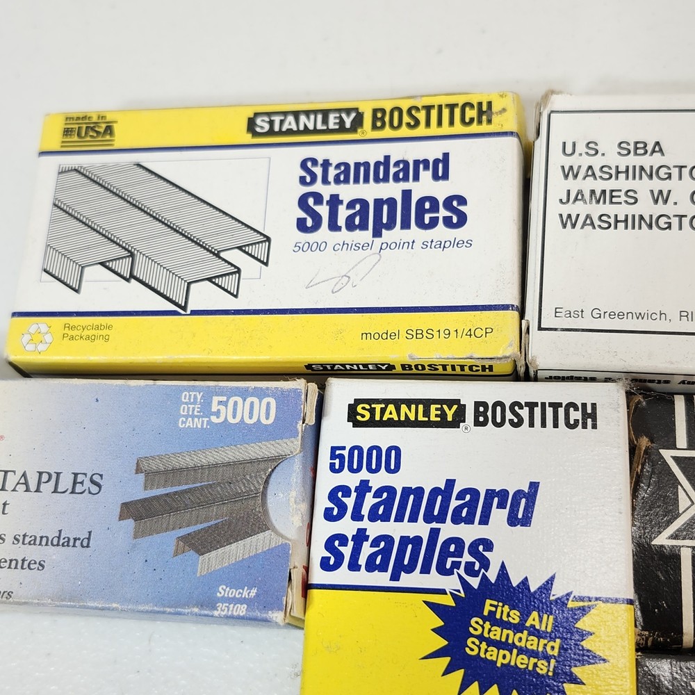 6 Boxes Staples Stanley Swingline Arrow Bundle Lot