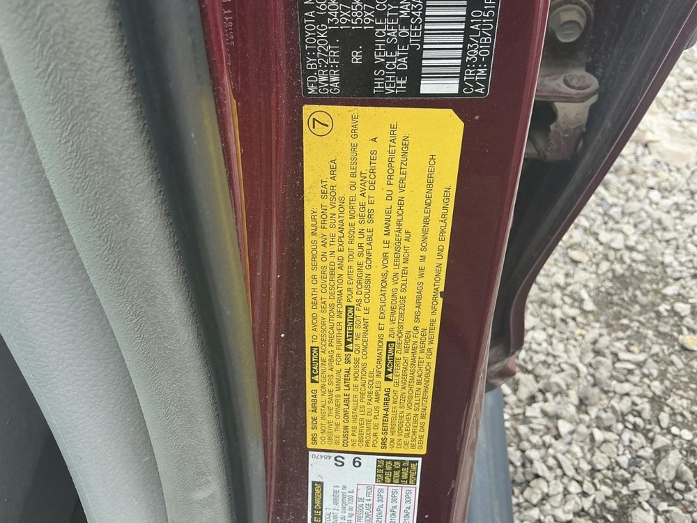 System Restraint Bag Module Control Under Console Fits 08-10 HIGHLANDER 835221