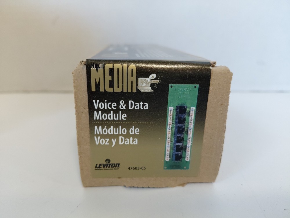 6 Port Cat5 Voice and Data Module for Structured Media Cabling Solutions NIB