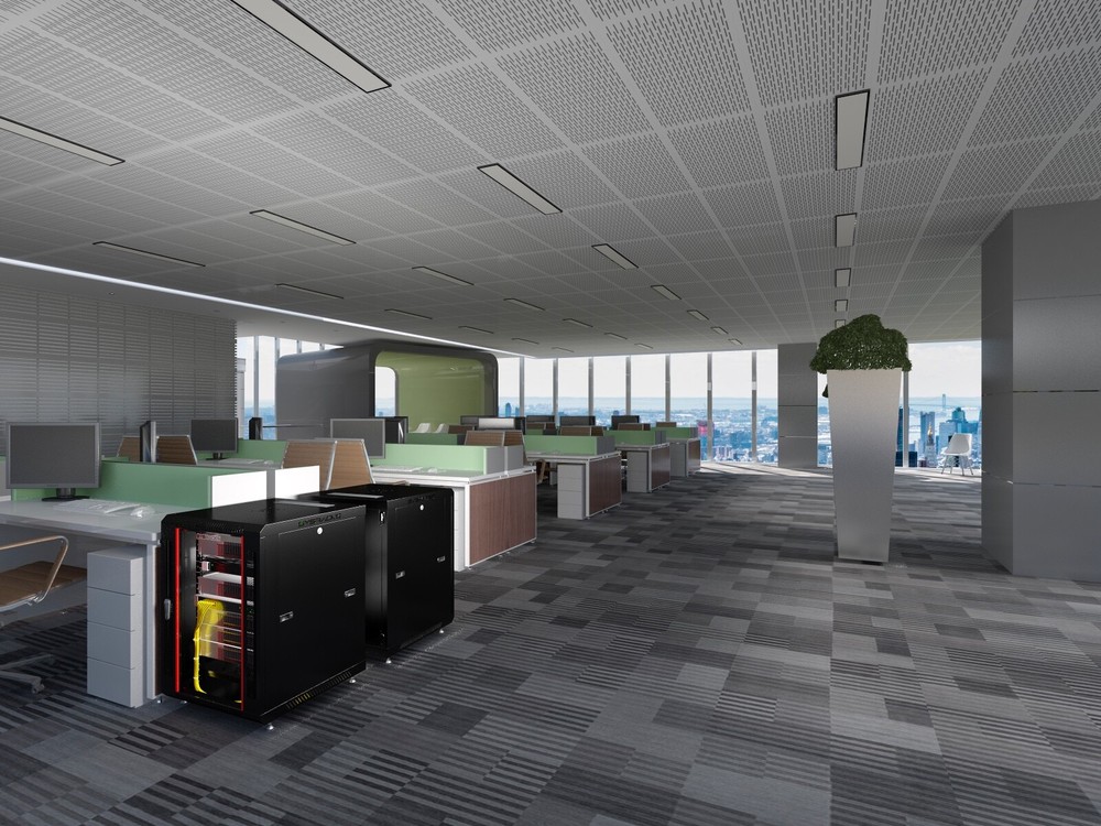 Server Rack 15U Enclosed 35-Inch Deep Cabinet Locking Networking Data Enclosure