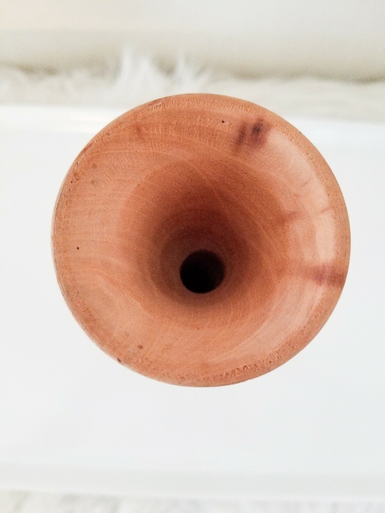 Vase Handcrafted Hand Turned, Details Burned On.