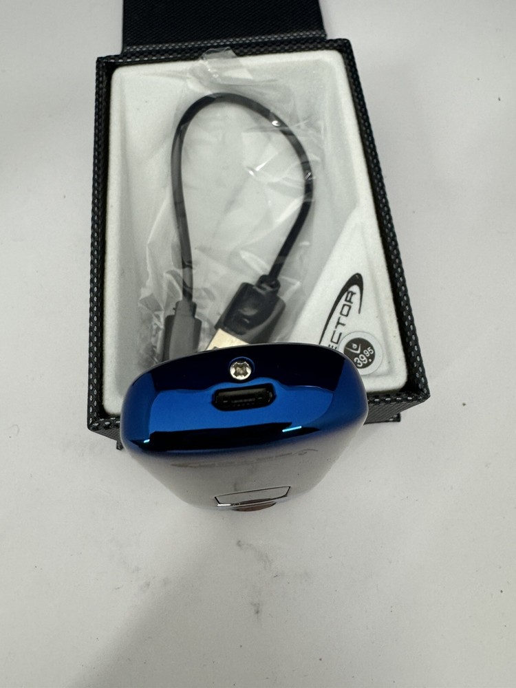 Vector ELECTRON - Arc "Flame" Sensor Ignition Cigar Lighter - Blue - New