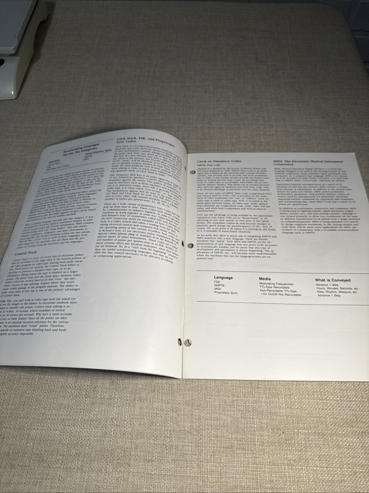 Tascam Understanding Synchronization 20 Page Original Manual