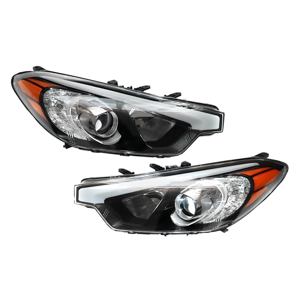 Forte 2014-2016 Halogen Headlights Assembly Driver Passenger Side