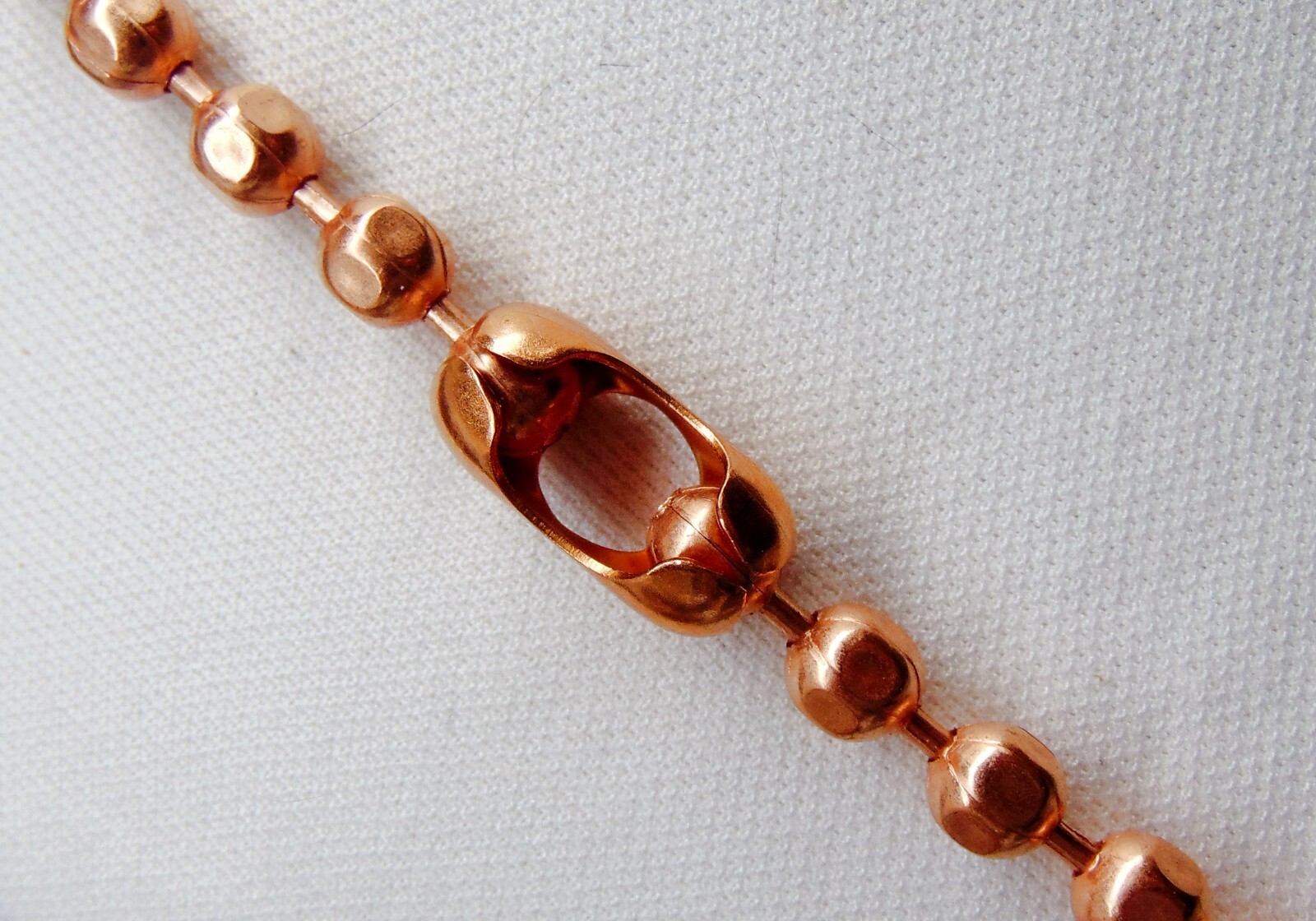 COPPER Ball Chain NECKLACES ~ Faceted 6.3mm bead ~ #13 size Various Lengths