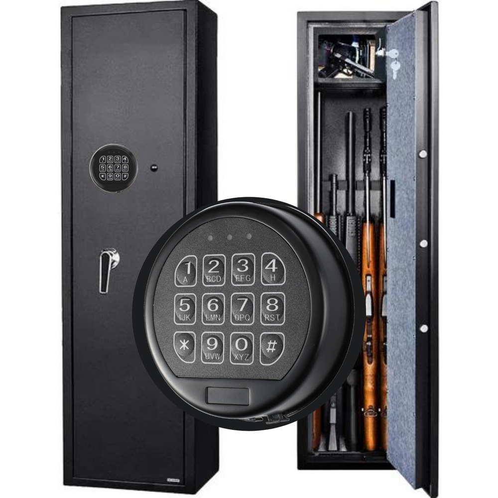 Gun Safe Lock Replacement Black Keypad with Solenoid Lock Fits Stack-On SET