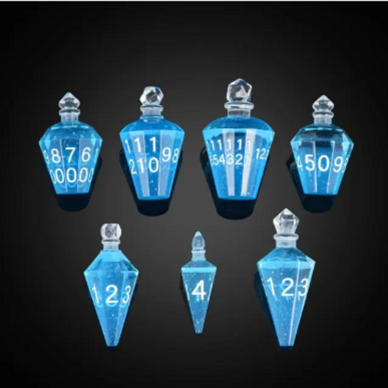 💙💙 Mana Potion DnD Dice Set | Dungeons and Dragons | 7 Dice RPG