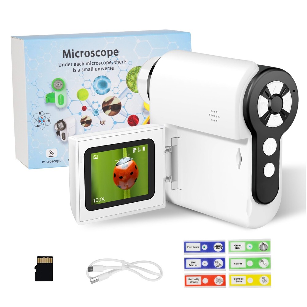 Kids’ Microscope Telescope Camera Handheld USB Mini Microscope w/32G MMC Card