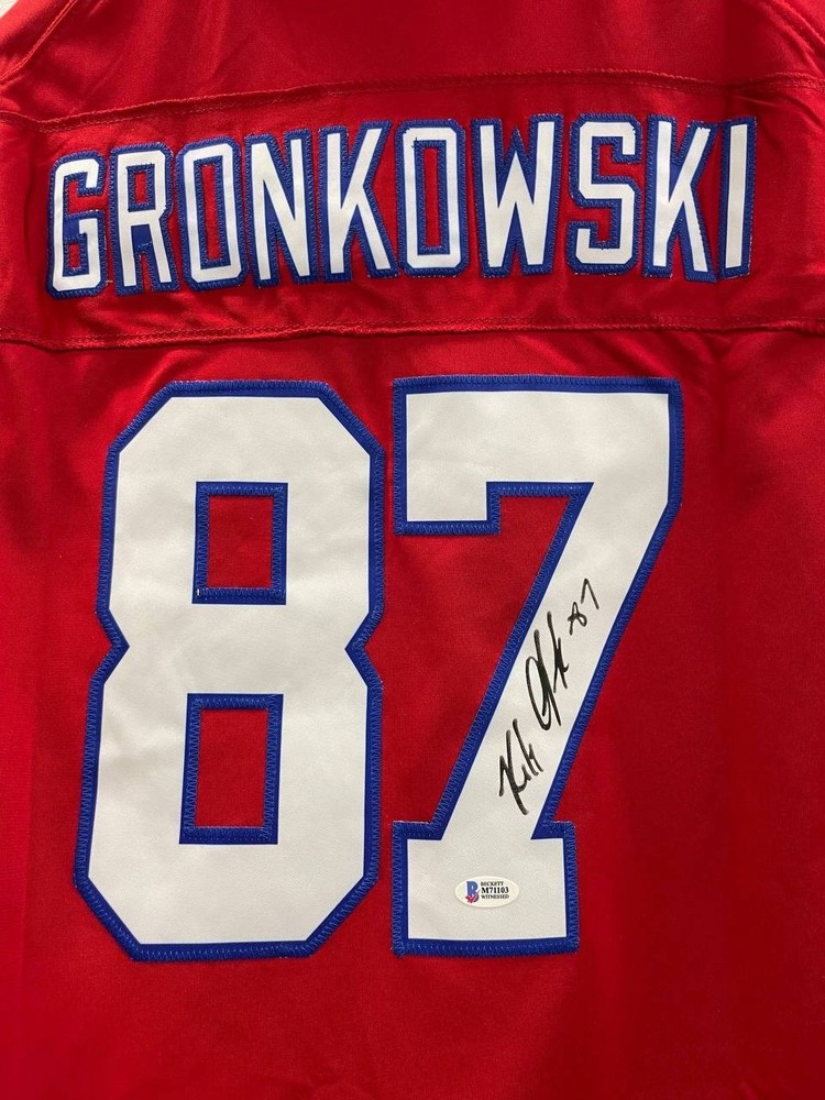 ROB GRONKOWSKI Red Signed Jersey Autographed Beckett COA