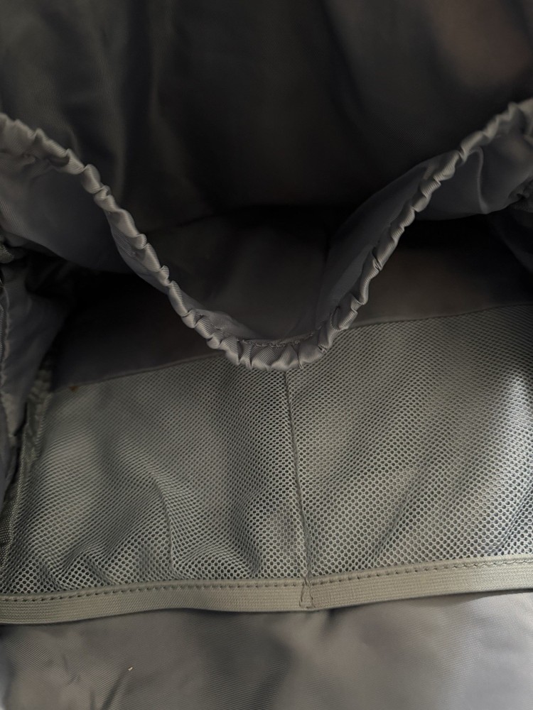 Gray Nylon Laptop Backpack with Zipper Closure, Adjustable Straps, 4 Pockets