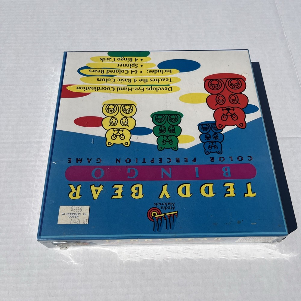 MB Teddy Bear Bingo Color Perception Game NEW