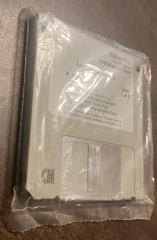 SEALED Alpha Five Windows Application II Pack + Productivity Pack 3.5” Floppy x3