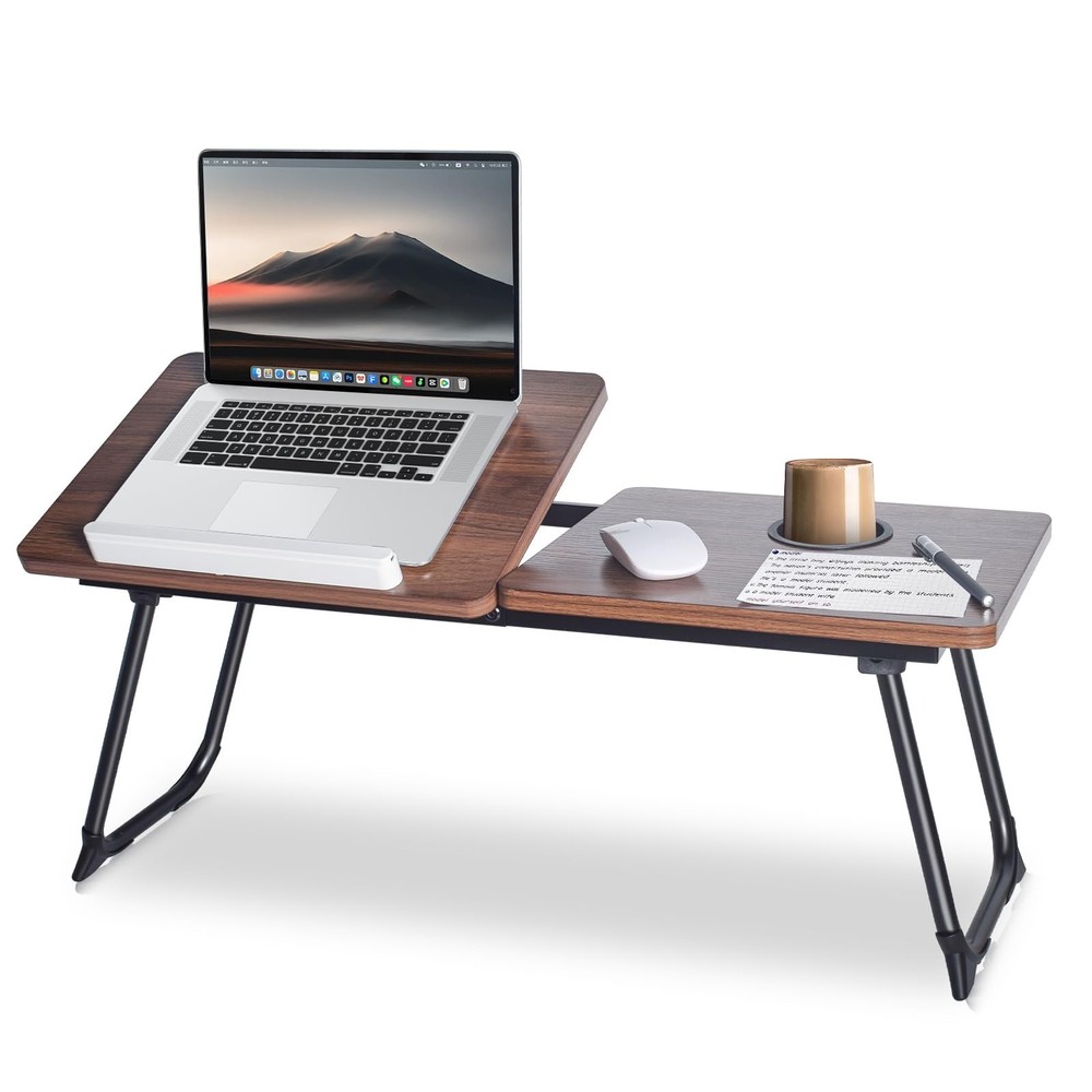 28.6" Foldable & Adjustable Laptop Bed Tray Table - Extra Large Portable Lap ...
