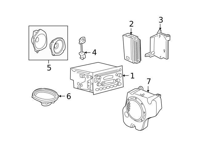 Genuine GM Amplifier Bracket 22701050