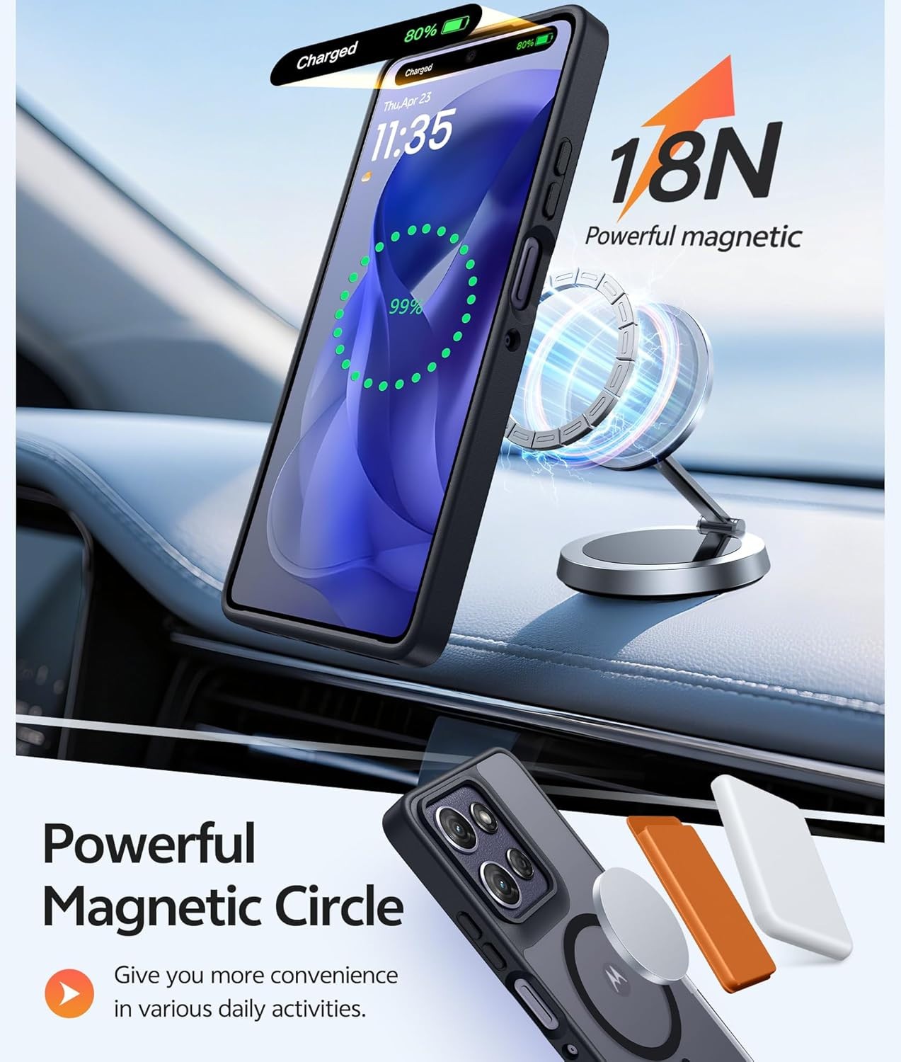 For Motorola Moto G Power 5G 2025 2026 Case Mag Safe Phone Cover + Glass Screen