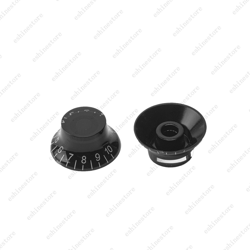 4 Pcs Black LP Guitar Speed Knobs Top Hat Bell Knobs For SG Les Paul US SHIPPING